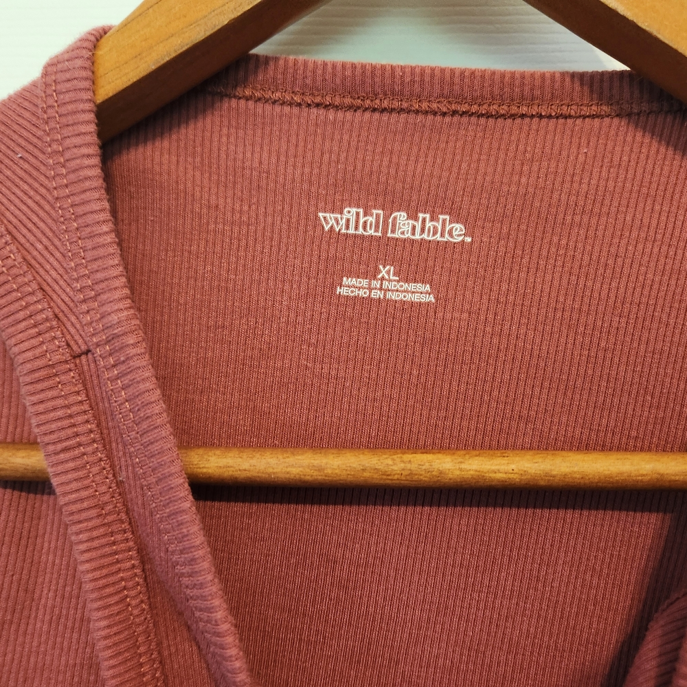 Wild Fable Terracotta Ribbed Tank‎ Top - Picture 3 of 4